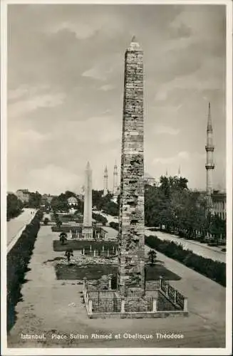Istanbul Constantinople Place Sultan Ahmed et Obelisque Théodose 1929