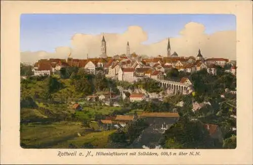 Ansichtskarte Rottweil (Neckar) Stadtblick - colorierte AK 1912