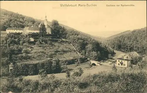 Ansichtskarte Lohr am Main Gasthaus zur Buchenmühle. Mariabuchen 1912