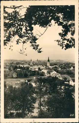 Ansichtskarte Wels (Oberösterreich) Blick über die Stadt 1931