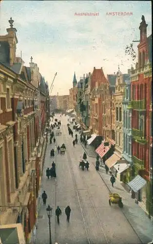 Postkaart Amsterdam Amsterdam Amstelstraat 1924
