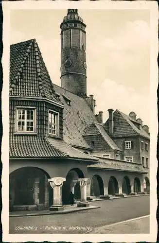 Löwenberg (Schlesien) Lwówek Śląski Rathaus m. Markthallen 1932