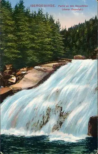 Postcard Region Reichenberg ISERGEBIRGE. Partie an den Dessefällen 1912