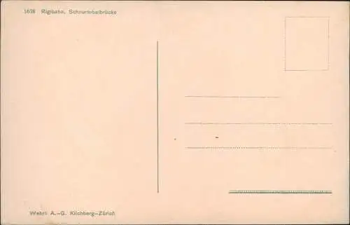 Ansichtskarte Vitznau Rigibahn, Schnurtobelbrücke Dampflok 1914