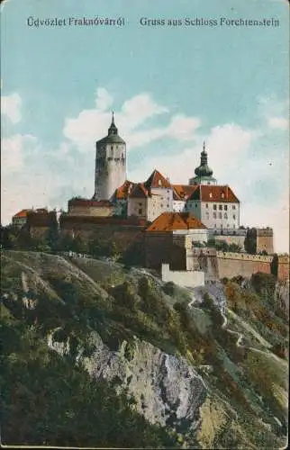 Ansichtskarte Forchtenstein Fraknóvárról Schloß 1914