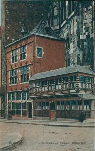 Ansichtskarte Aachen Restaurant Postwagen 1913