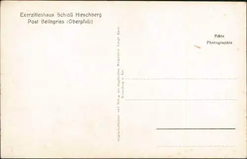 Ansichtskarte Beilngries Schloss Hirschberg Schlosskapelle - Innen 1932