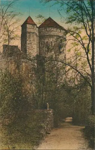 Stolpen Schloß Koselturm 19201929   gel Landpoststempel Bühlau Radeberger Land