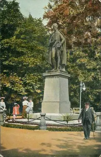 Franzensbad Františkovy Lázně Franz-Denkmal, feine Herrschaften 1907