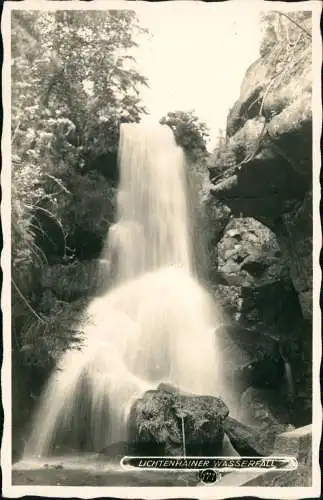 Ansichtskarte Lichtenhain-Sebnitz Lichtenhainer Wasserfall - Fotokarte 1932