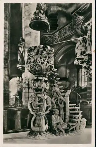 Ansichtskarte Freiberg (Sachsen) Die Tulpenkanzel im Dom 1932