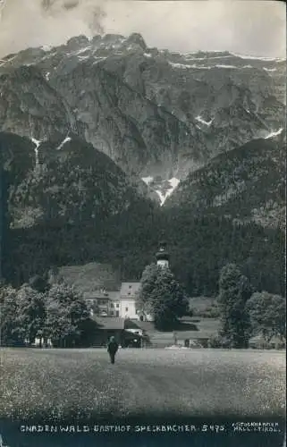 Ansichtskarte Bad Hall GNADENWALD GASTHOF SPECKBACHER Tirol 1924