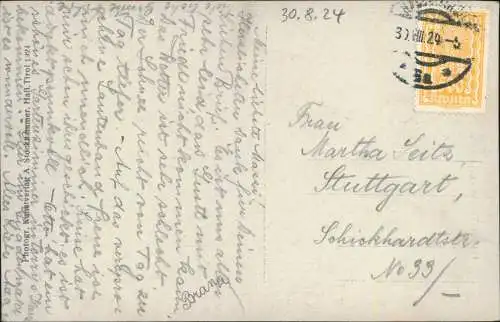 Ansichtskarte Bad Hall GNADENWALD GASTHOF SPECKBACHER Tirol 1924