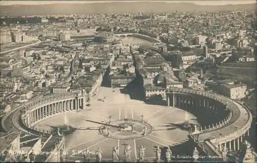 Cartoline Rom Roma Blick über den Vatikan und Stadt 1928