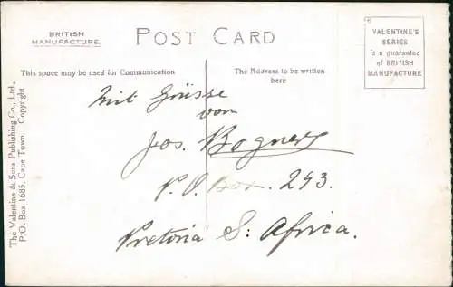 Postcard Pretoria Tshwane General Post Office 1914  Southafrica Südafrika