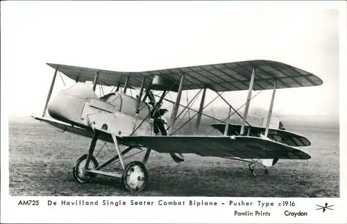 Flugzeug Airplane Avion De Havilland Single Seater Combat Biplane 1960