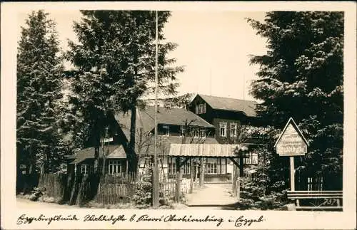 Ansichtskarte Oberbärenburg-Altenberg (Erzgebirge) Waldidylle Eingang 1952