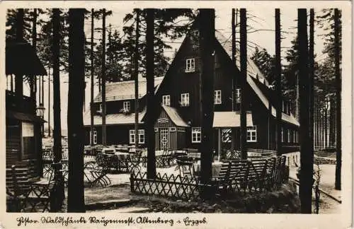 Ansichtskarte Altenberg (Erzgebirge) Waldschänke altes Raupennest 1938