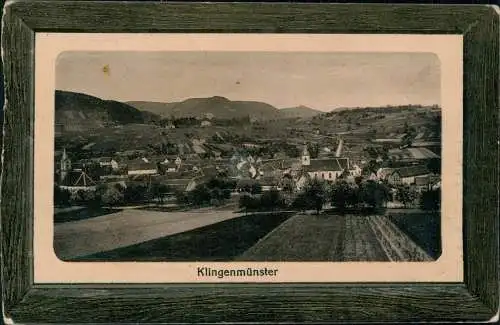 Ansichtskarte Klingenmünster Stadtpartie 1912 Passepartout