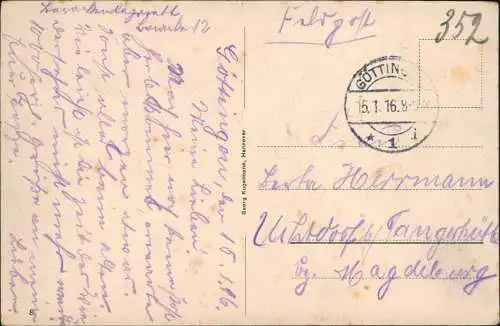 Göttingen MB: WeenderstraßeBismarckhaus Barfüsserstraße uvm 1916
