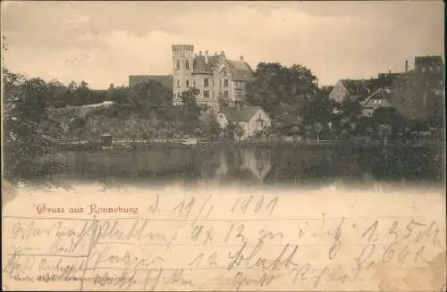 Ansichtskarte Ronneburg (Thüringen) Stadtblick 1901