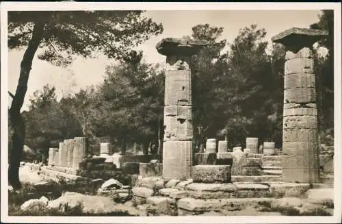 Postcard Olympia Hera-Tempel 1936  Greece Griechenland