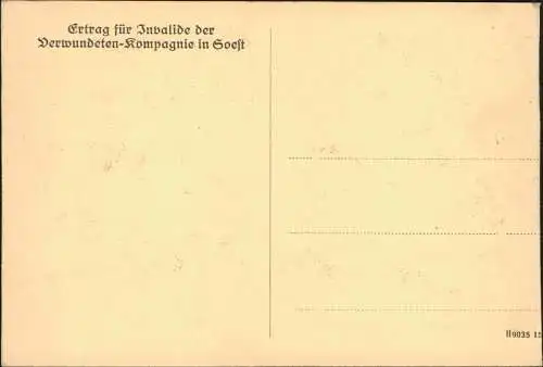 Ansichtskarte Soest Verwundeten-Kompagnie Soldaten Militaria 1917