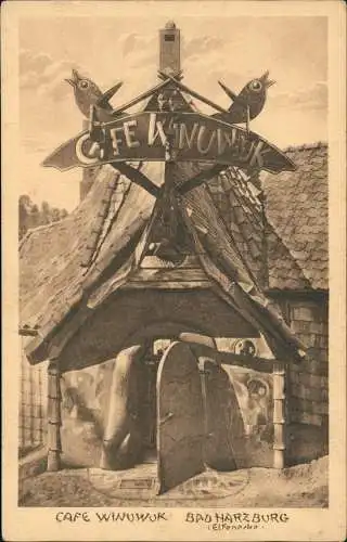 Ansichtskarte Bad Harzburg Kaffeehaus Winuwuk 1928 Harz