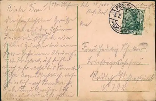 Ansichtskarte Freiberg (Sachsen) Johannisplatz 1914