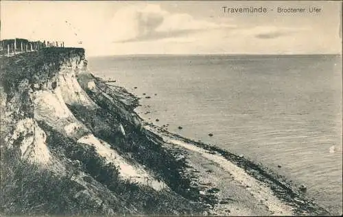 Ansichtskarte Travemünde-Lübeck Brodtener Ufer 1916  gel. Feldpost