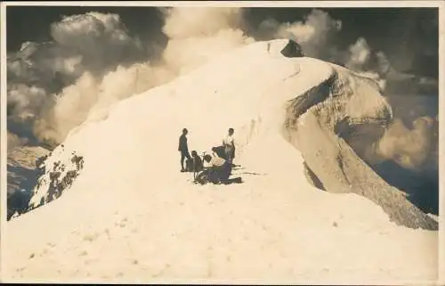 Prägraten am Großvenediger Großvenediger Bergsteiger Gipfel Alpen Fotokarte 1928