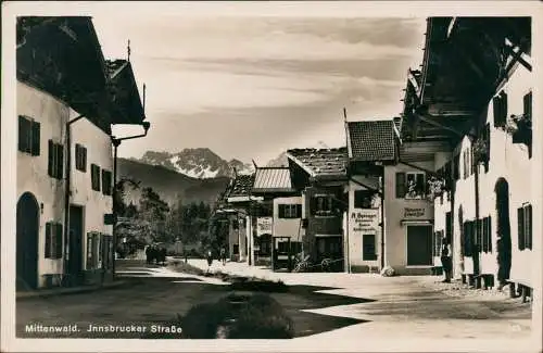 Ansichtskarte Mittenwald Innsbrucker Straße 1932