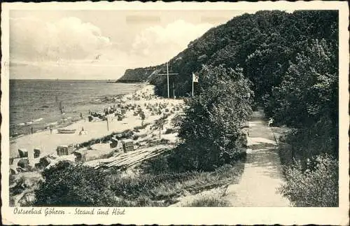 Ansichtskarte Göhren (Rügen) Ostsee - Strand und Höut 1942