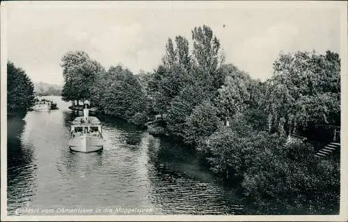 Rahnsdorf-Berlin Einfahrt vom Dämeritzsee in die Müggels Hessenwinkel 1940