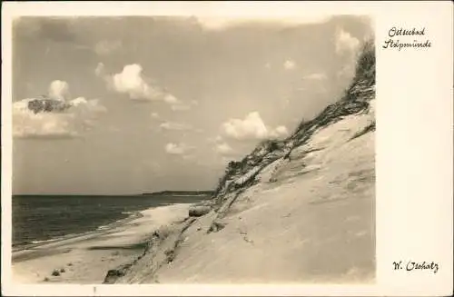 Postcard Stolpmünde Ustka Strand - Stimmungsbild 1942  Pommern Pomorskie