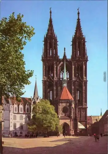 Ansichtskarte Meißen Dom: Westtürme des Domes 1972