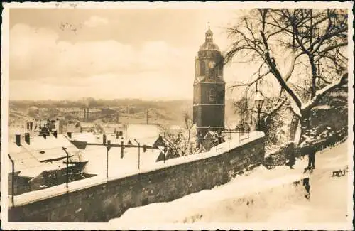 Ansichtskarte Meißen Blick über die Stadt im Winter 1939