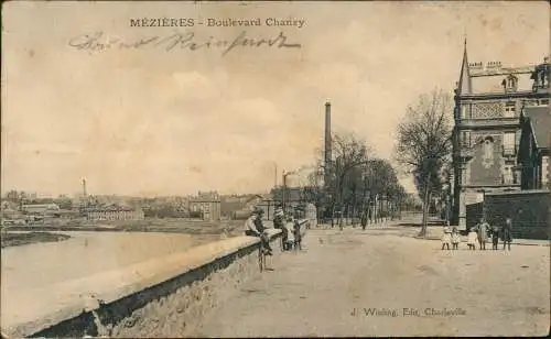 Charleville-Mézières  Boulevard Chanzy 1914  France gel. Feldpoststempel