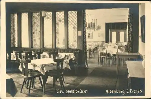 Altenberg (Erzgebirge) SVL Sanatorium - Speisesaal - Fotokarte 1956