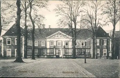 Ansichtskarte Münster (Westfalen) Fürstbischöfliches Schloss Münster 1912