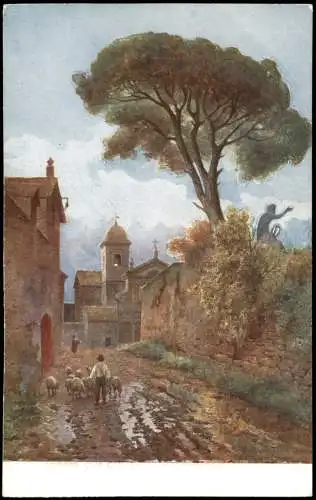 Rom Roma Vicolo Sterrato ora Vicolo ROMA SPARITA ACQUARELLI DI F. ROESLER 1910