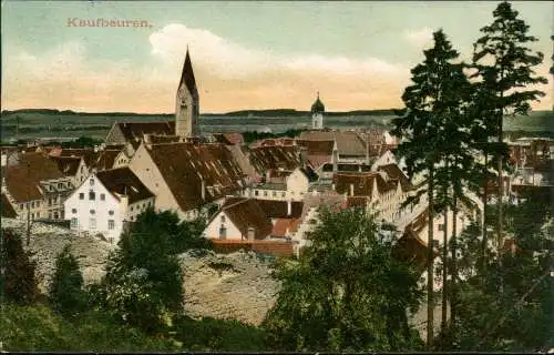 Ansichtskarte Kaufbeuren Stadtblick 1917