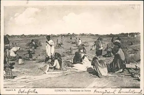 vDschibuti Djibouti Tresseuses de Nattes Kolonie Frankreich 1930  somalia