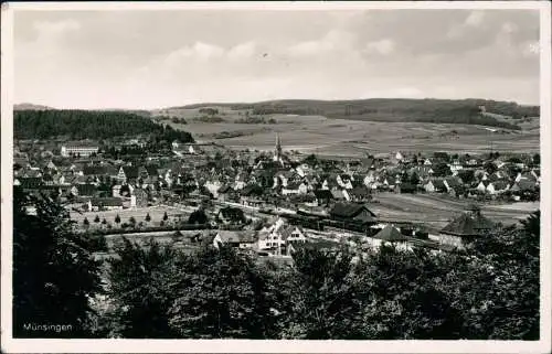 Ansichtskarte Münsingen (Württemberg) Totale 1930