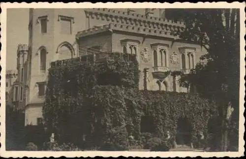 Postcard Frauenberg Hluboká nad Vltavou Schloss Ansicht mit Balkon 1930