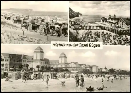 .Mecklenburg-Vorpommern DDR Mehrbild-AK Insel Rügen Göhren Sellin u. Binz 1969