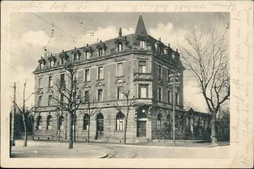 Ansichtskarte Dillingen (Saar) Hotel zur Hütte 1926  gel. Saargebiet