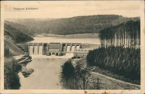 Lauenhain-Mittweida Talsperre Kriebstein / Zschopautalsperre Staumauer 1928