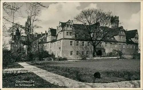 Ansichtskarte Glauchau Schloss Und Schloßpark 1938