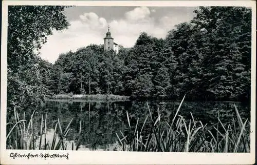 Ansichtskarte Waldenburg (Sachsen) Blick vom Schloßpark auf das Schloß 1938